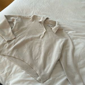 Super soft and cozy collared knit sweater